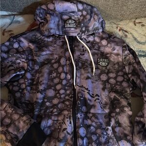 Women's Purple Patterned Hoodie
